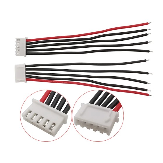 Wholesale 10pcs 2s 3s 4s 5s 6s 7s Battery Balance Charger Plug Cable Connector  22AWG Balancer Silicone Wire